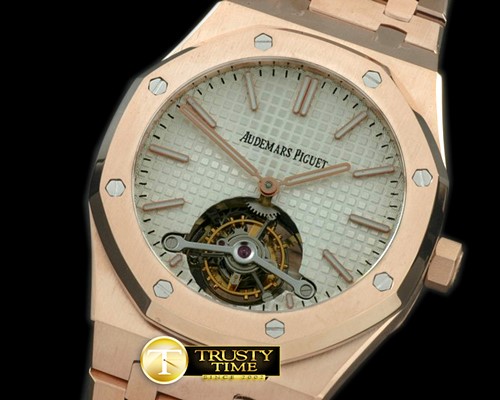 오데마피게 Royal Oak Tourbillon RG/RG White Real Tourbillon -AP0227A