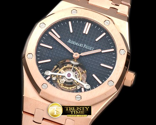 오데마피게 Royal Oak Tourbillon RG/RG Blue Real Tourbillon -AP0227D