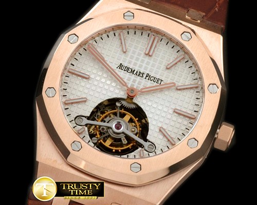 오데마피게 Royal Oak Tourbillon RG/LE White Real Tourbillon -AP0229A
