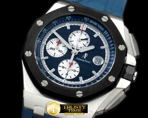 오데마피게 2011 Royal Oak Chronograph SS/RU Blue A7750 Sec@12 -AP0241