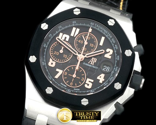 오데마피게 Royal Oak Chrono SS/LE 57th LEd Black A7750 -AP0279