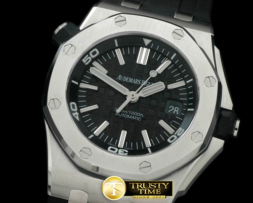 오데마피게 Royal Oak Diver Auto SS/RU Black A2824/3120 -AP0287