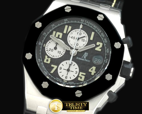 오데마피게 Royal Oak Chrono SS/Ru Black RClad A7750 -AP0295