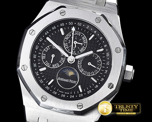오데마피게 Royal Oak Ref. 26574 Perp Calendar SS/SS Black A2813 -AP0361B