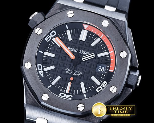 오데마피게 Royal Oak Diver Ceramic CER/RU Blk/Org Noob A2824 Mod -AP0408A