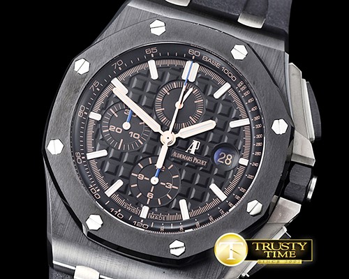 오데마피게 Royal Oak Offshore Novelty CER/RU Blk/RG JF A7750 Mod -AP0412A