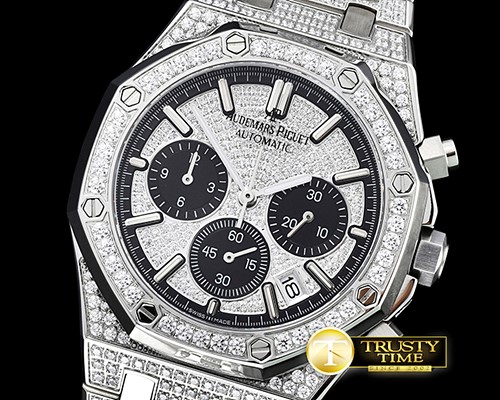 오데마피게 Royal Oak Chrono 26320ST Diams SS/SS Ice Bling VK Qtz -AP0414