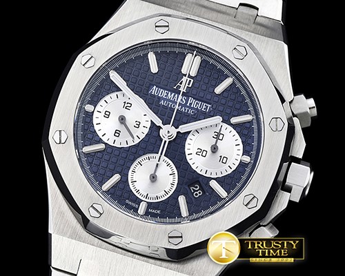 오데마피게 Royal Oak Chronograph 26320ST SS/SS Blue/Wht JHF A7750 -AP0416A