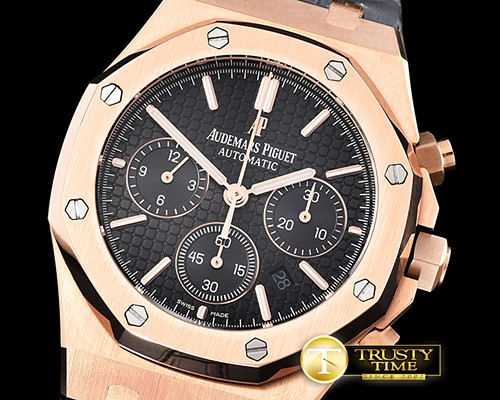오데마피게 Royal Oak Chronograph 26320ST RG/LE Black JHF A7750 -AP0419A