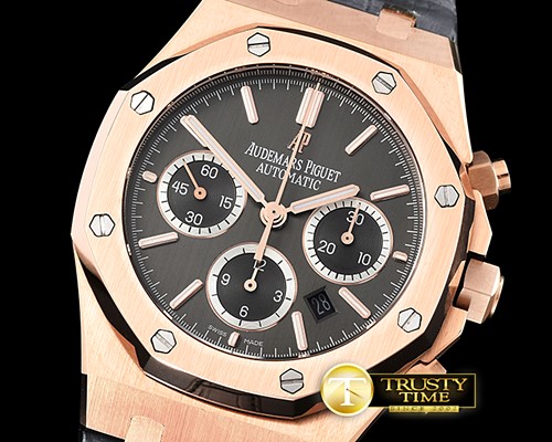 오데마피게 Royal Oak Chronograph 26320ST RG/LE Grey/Blk JHF A7750 -AP0419B
