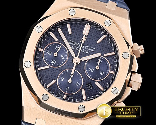 오데마피게 Royal Oak Chronograph 26320ST RG/LE Blue JHF A7750 -AP0419D