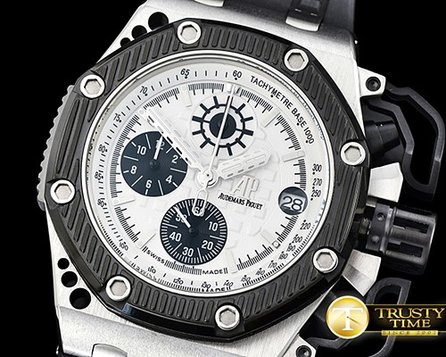 오데마피게 Royal Oak Survivor SS/RU White VK Quartz Chronograph -AP0482B