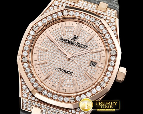 오데마피게 Royal Oak 15402 RG/LE Diams Full Paved JF MY9015 Mod -AP0483