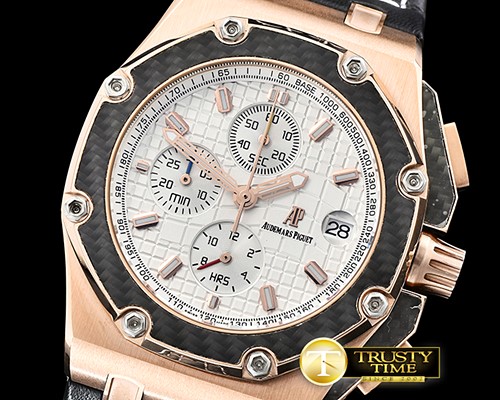 오데마피게 RO Offshore Montoya RG/LE White VK Quartz Chronograph -AP0490A