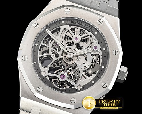오데마피게 Royal Oak Skeletonal Tourbillon SS/SS Grey Manual Wind -AP0492