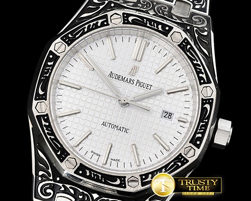 오데마피게 Royal Oak Ref.15400 Custom SS/SS White Jap 821A Mod -AP0493A