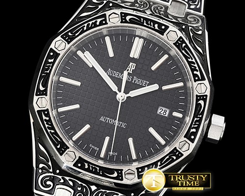 오데마피게 Royal Oak Ref.15400 Custom SS/SS Black Jap 821A Mod -AP0493B