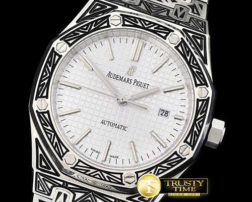 오데마피게 Royal Oak Ref.15400 Custom V2 SS/SS White Jap 821A Mod -AP0494A
