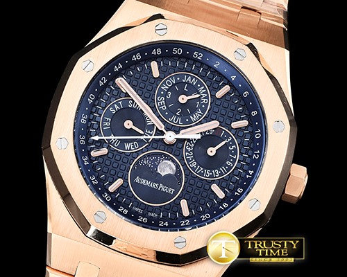 오데마피게 Royal Oak Perpetual Calendar 26574 RG/RG Blue JF A5134 -AP0497