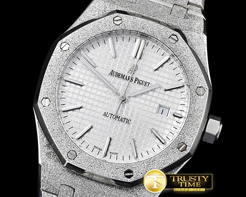 오데마피게 Royal Oak Jumbo 15400 Frosted SS/SS White Asia 21J Mod -AP0499A