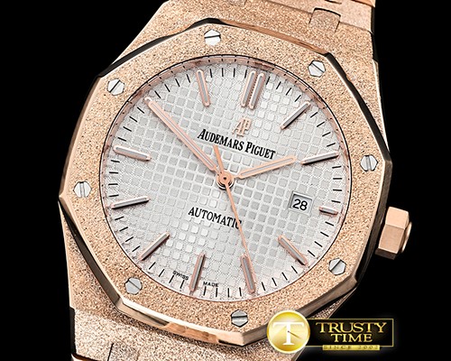 오데마피게 Royal Oak 15400 Frosted RG/RG White Asia 21J Mod 3120 -AP0508A