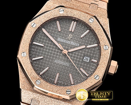 오데마피게 Royal Oak 15400 Frosted RG/RG Grey Asia 21J Mod 3120 -AP0508B