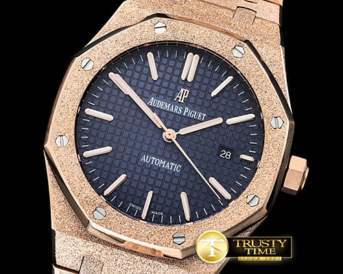 오데마피게 Royal Oak 15400 Frosted RG/RG Blue Asia 21J Mod 3120 -AP0508C