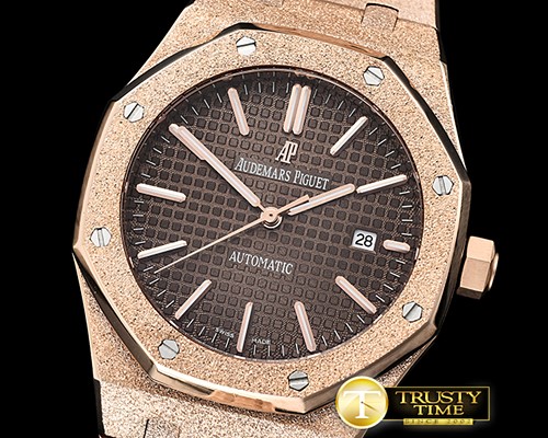 오데마피게 Royal Oak 15400 Frosted RG/RG Brown Asia 21J Mod 3120 -AP0508D