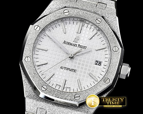 오데마피게 AP Royal Oak 37mm Frosted SS/SS White JHF MY9015 -AP0511A