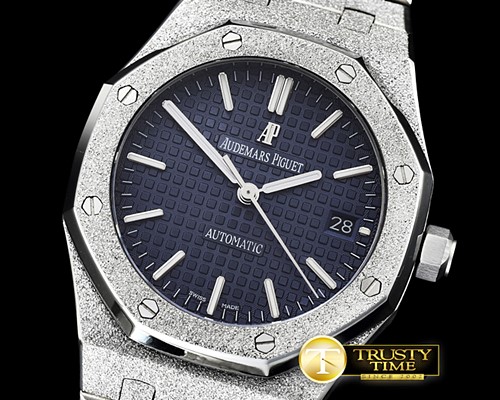 오데마피게 AP Royal Oak 37mm Frosted SS/SS Blue JHF MY9015 -AP0511B