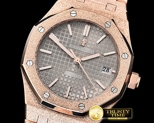 오데마피게 AP Royal Oak 37mm Frosted RG/RG Grey JHF MY9015 -AP0513B