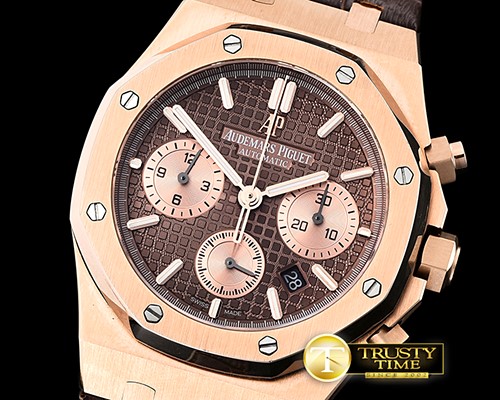 오데마피게 Royal Oak Chronograph 26320ST RG/LE Brown/RG JHF A7750 -AP0516B