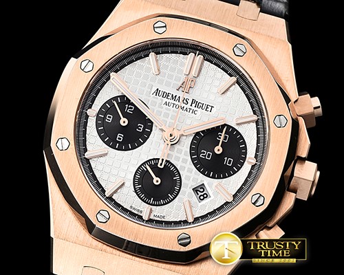 오데마피게 Royal Oak Chronograph 26320ST RG/LE Wht/Blk JHF A7750 -AP0516C