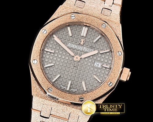 오데마피게 AP Royal Oak 33mm Frosted RG/RG Grey JHF V2 Swiss Qtz -AP0532D