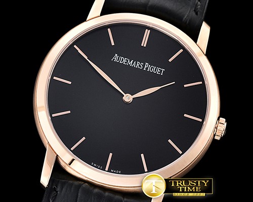 오데마피게 Jules Audemars ExtraThin RG/LE Black Miyota 9015 -AP0545B