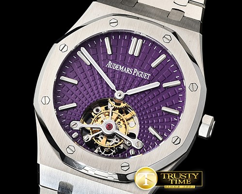 오데마피게 Royal Oak Tourbillon SS/SS Purple Flying Tourbillon -AP0549A