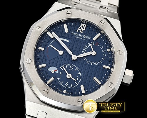 오데마피게 Royal Oak Reserve/Duo Time 26120 SS/SS Blue Asia 23J -AP0554C