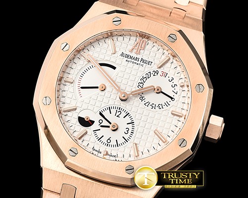 오데마피게 Royal Oak Reserve/Duo Time 26120 RG/RG White Asia 23J -AP0561