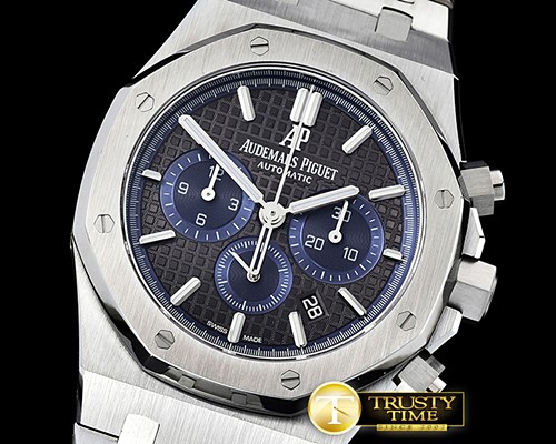 오데마피게 Royal Oak Chronograph 26331ST SS/SS Grey/Blue OMF A7750 -AP0568B