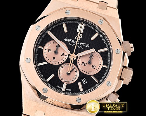오데마피게 Royal Oak Chronograph 26331ST RG/RG Black OMF A7750 -AP0569D