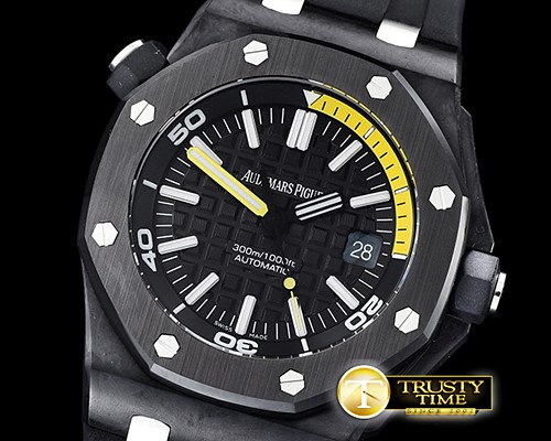 오데마피게 Royal Oak Diver 15706 FC/RU Black JF Ult 1:1 MY9015 Mod -AP0571