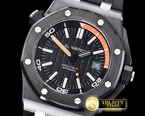 오데마피게 Royal Oak Diver 15707 CER/RU Black JF Ult 1:1 MY9015 Mod -AP0572