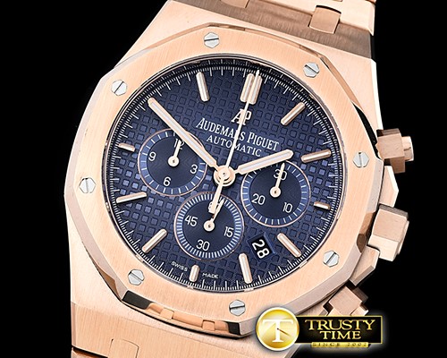 오데마피게 Royal Oak Chronograph 26331ST RG/RG F.Blue OMF A7750 -AP0575A