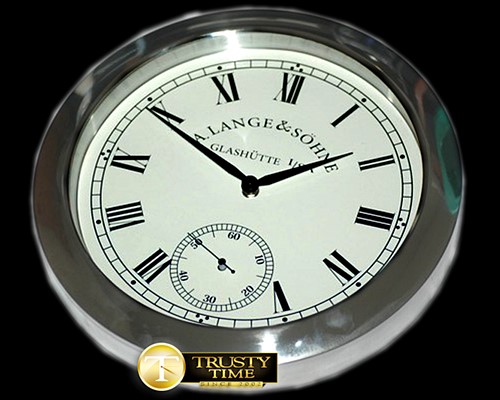  Dealer Clock Lange 1 Style SS/WhtRoman Swiss Quartz -ASCLK001