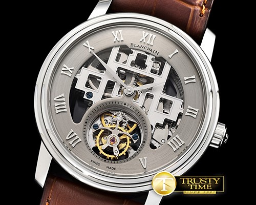 블랑팡 Fantasy Tourbillon Skeletonal SS/LE Grey Asia HW Tourb -BLP028A