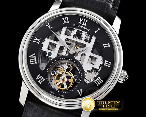 블랑팡 Fantasy Tourbillon Skeletonal SS/LE Blk Asia HW Tourb -BLP028C