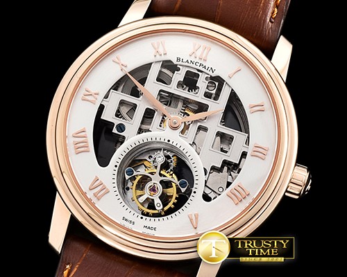 블랑팡 Fantasy Tourbillon Skeletonal RG/LE Wht Asia HW Tourb -BLP029B