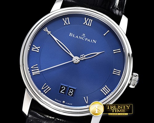 블랑팡 Blancpain Villeret Grande Date SS/LE Blue Num MY9015 -BLP032A
