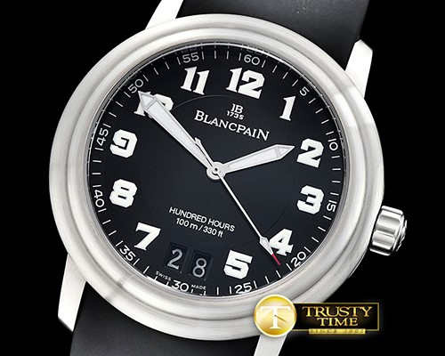블랑팡 Leman Grande Date SS/LE Black/Num Asia 2824 Mod -BLP036