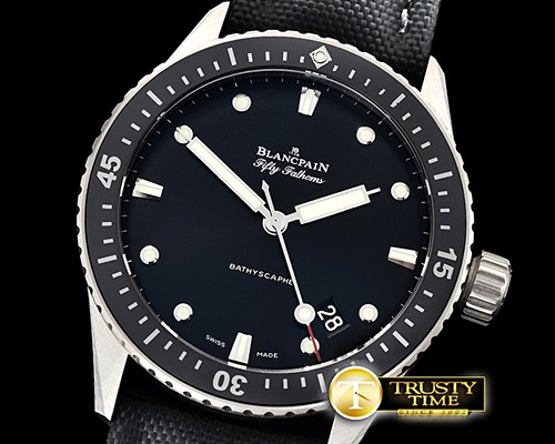 블랑팡 Fifty Fathoms Bathyscaphe TI/NY Black GF Asia 1315 Mod -BLP052